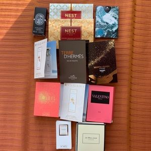 Perfume samples (Jo Malone, Bulgari, Hermes, Valentino, Nest, Lalique)